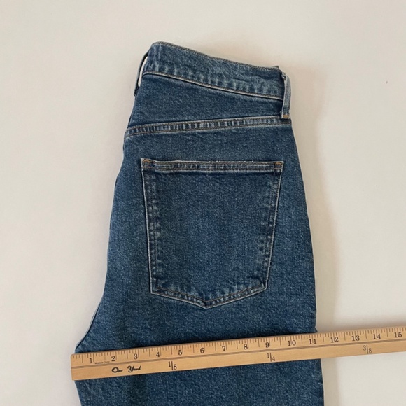 Agolde High Rise Straight Leg Stovepipe Jeans, Dark Blue Denim, Women's 29 - Picture 8 of 14